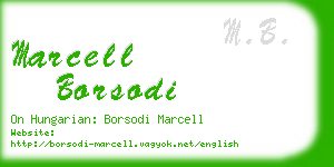 marcell borsodi business card